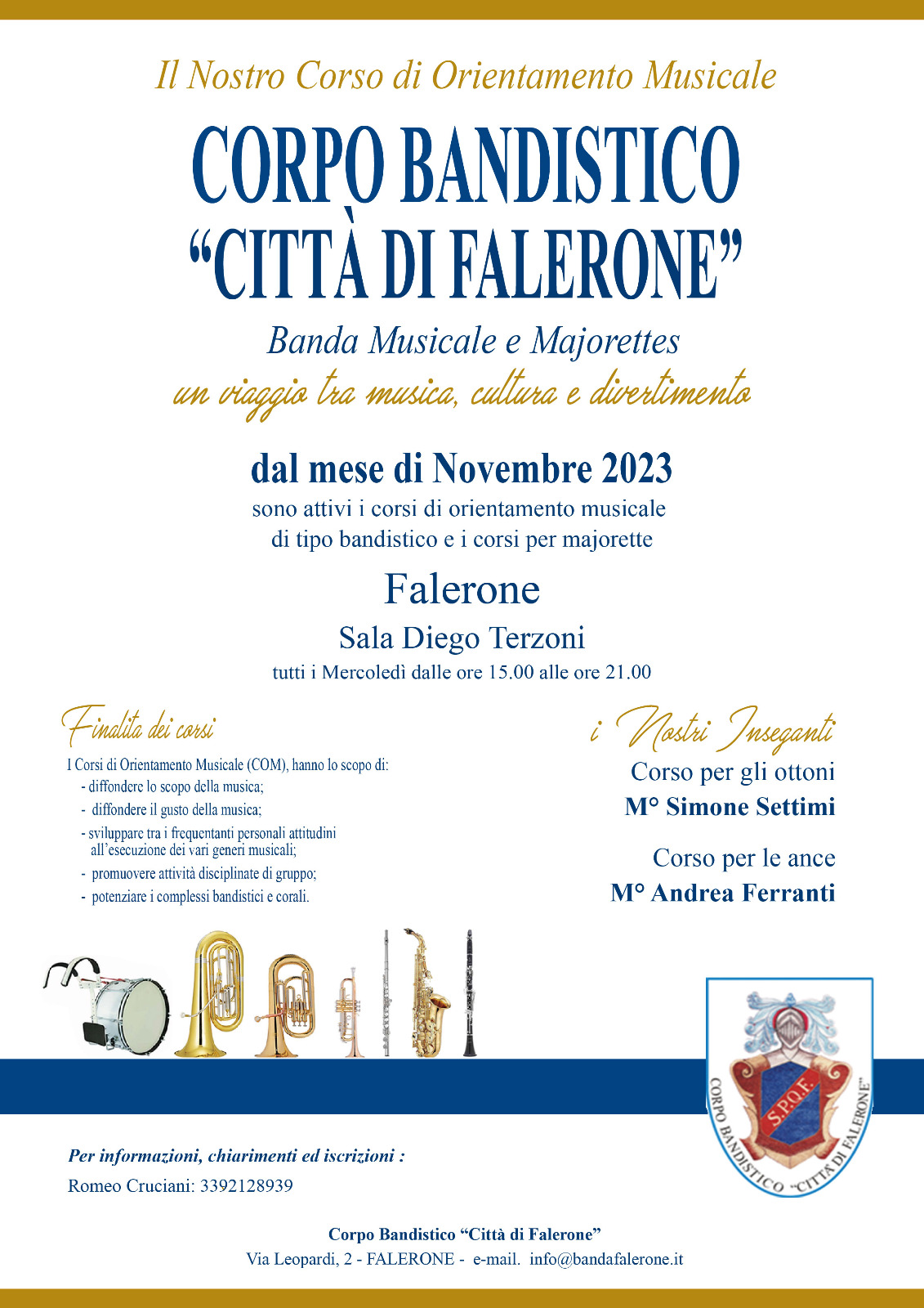 Corpo bandistico "Città di Falerone": Corso di orientamento musicale