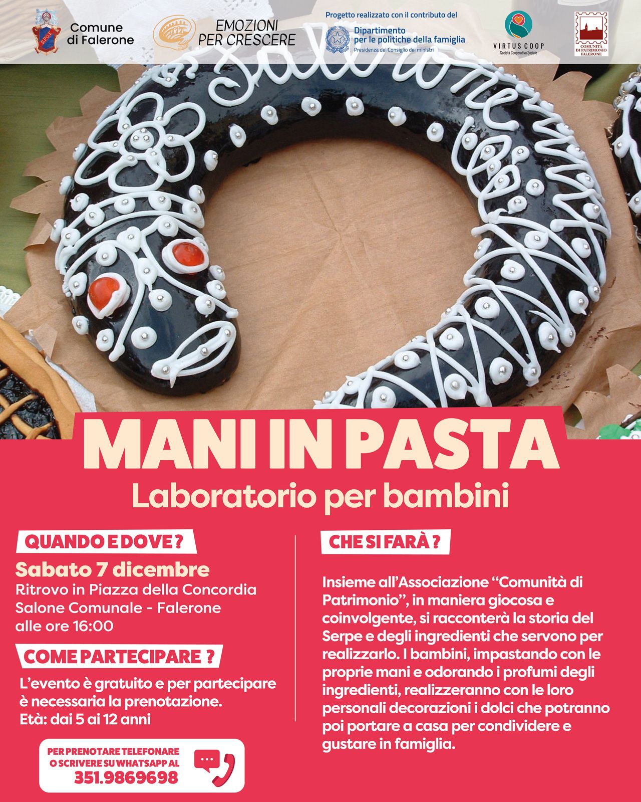 Mani in pasta - laboratorio per bambini