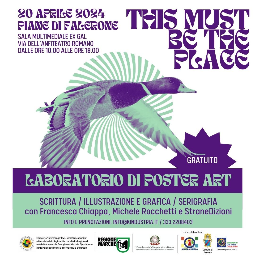 This must be the place - Laboratorio di poster art - 20 aprile 2024