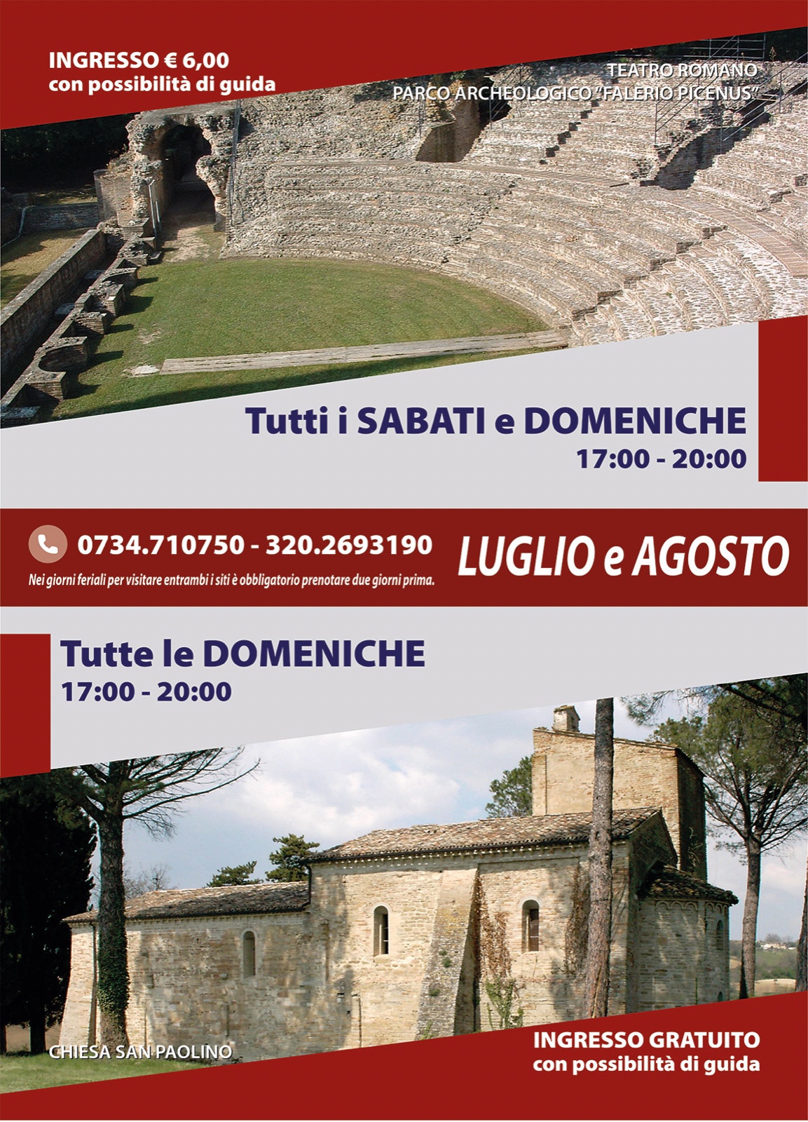 Visite guidate presso Teatro Romano, Parco archeologico "Falerio Picenus" e Chiesa di San Paolino