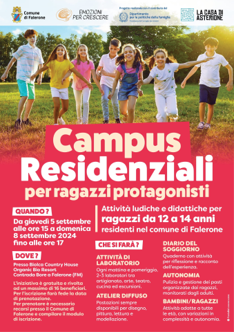 Campus residenziali per bambini e ragazzi protagonisti